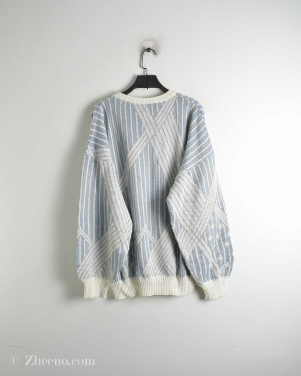 بافت وینتیج آبی سفید Angela