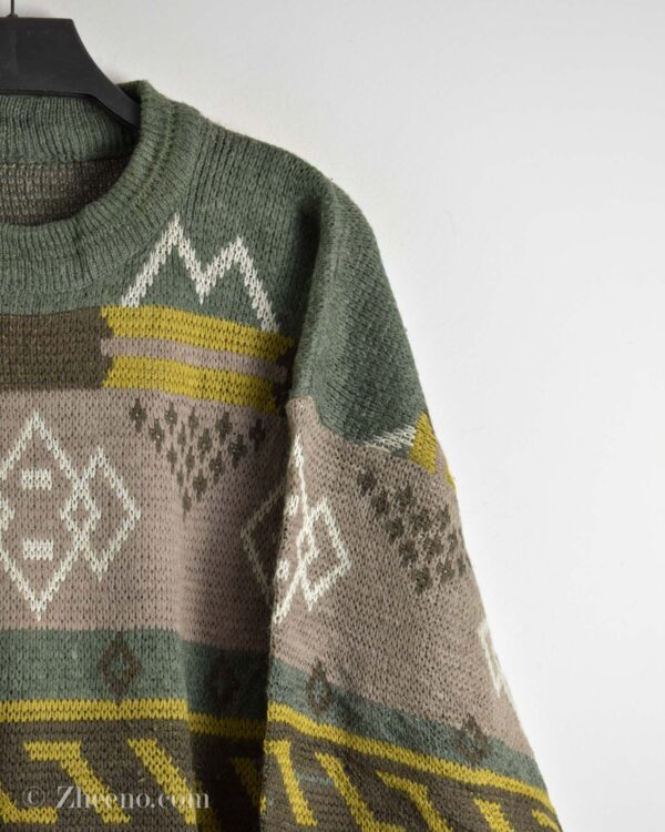 بافت وینیتیج سبز کرم