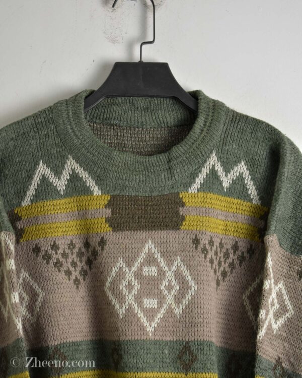 بافت وینیتیج سبز کرم