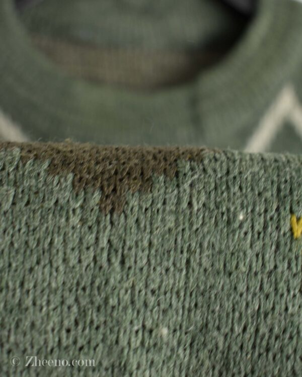 بافت وینیتیج سبز کرم