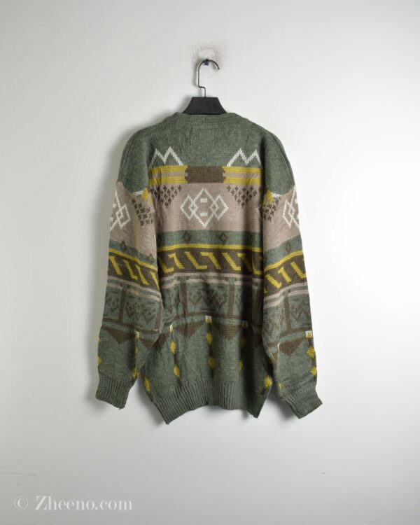 بافت وینیتیج سبز کرم