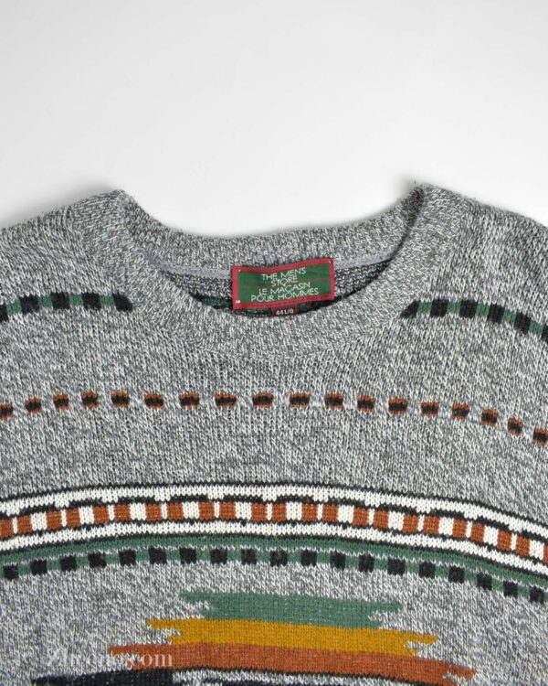 بافت وینتیج طوسی طرح دار Le Magasin