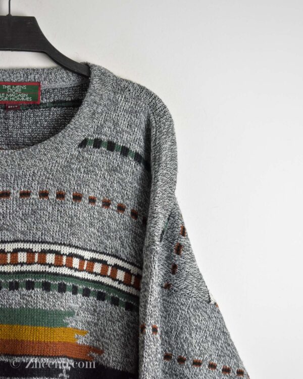 بافت وینتیج طوسی طرح دار Le Magasin