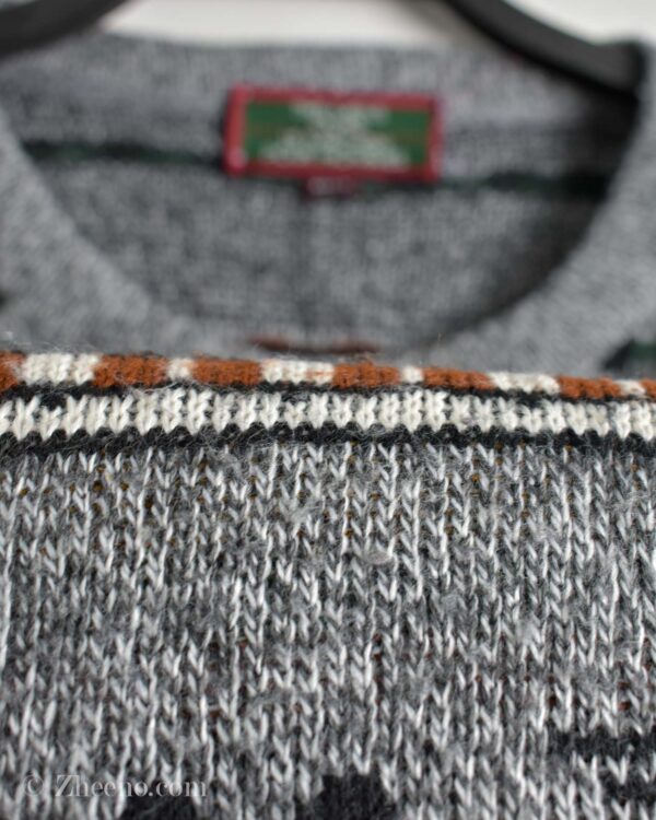 بافت وینتیج طوسی طرح دار Le Magasin