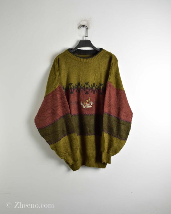 بافت وینتیج طرح دار دورنگ