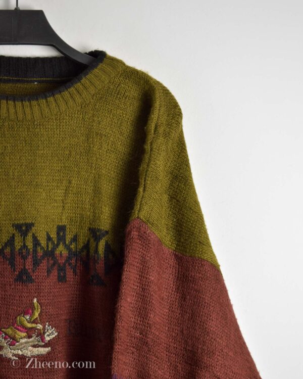 بافت وینتیج طرح دار دورنگ