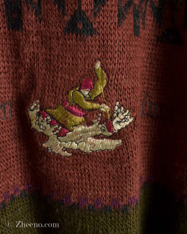 بافت وینتیج طرح دار دورنگ