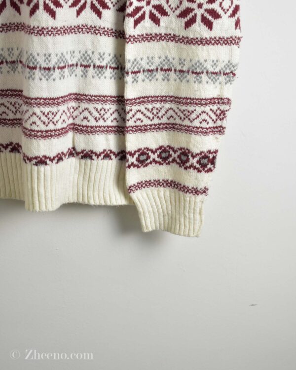 بافت وینتیج سفید قرمز Croft&Barrow