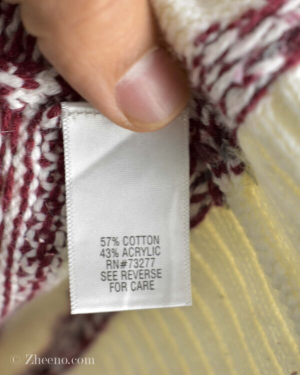 بافت وینتیج سفید قرمز Croft&Barrow