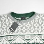 بافت وینتیج سفید سبز C&A