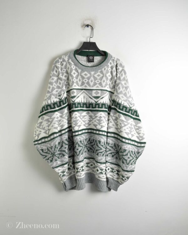 بافت وینتیج سفید سبز C&A