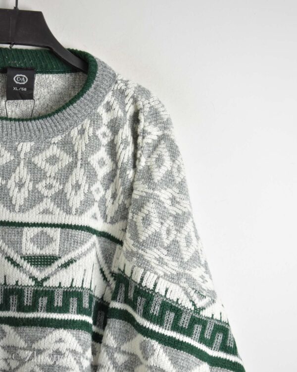 بافت وینتیج سفید سبز C&A