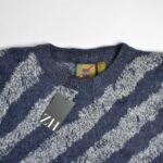 بافت وینتیج سرمه ای طرح دار