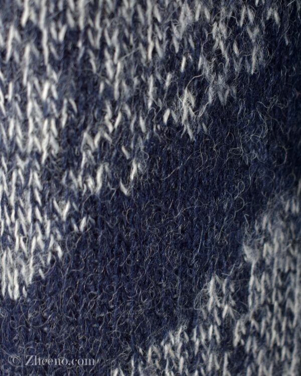 بافت وینتیج سرمه ای طرح دار