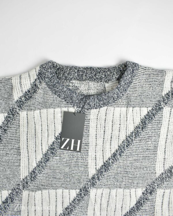 بافت وینتیج سفید سرمه ای