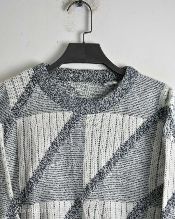 بافت وینتیج سفید سرمه ای