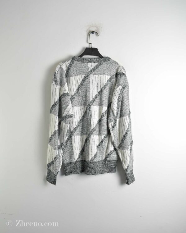 بافت وینتیج سفید سرمه ای