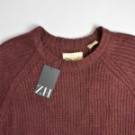 بافت وینتیج عنابی تند ساده