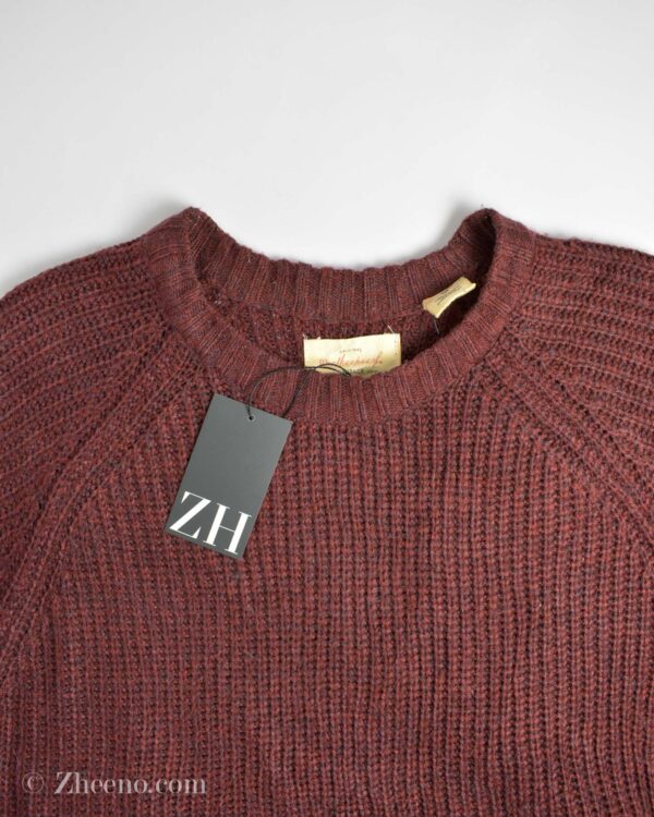 بافت وینتیج عنابی تند ساده