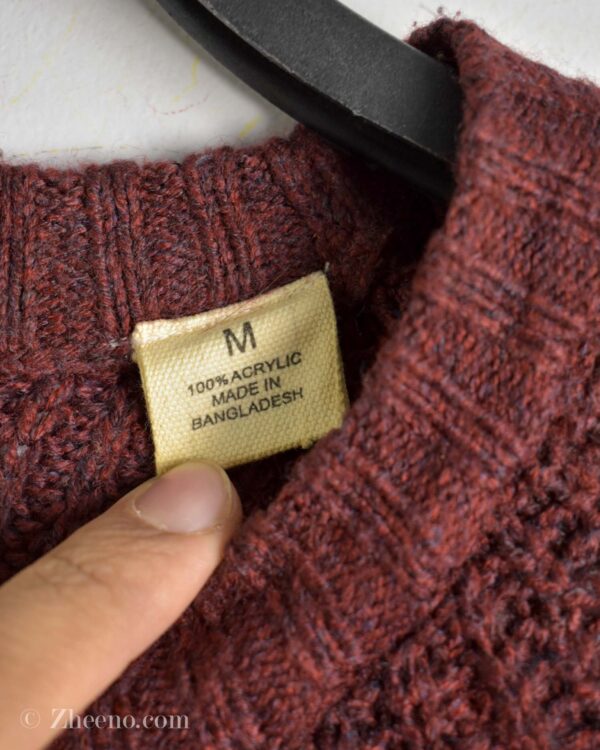 بافت وینتیج عنابی تند ساده