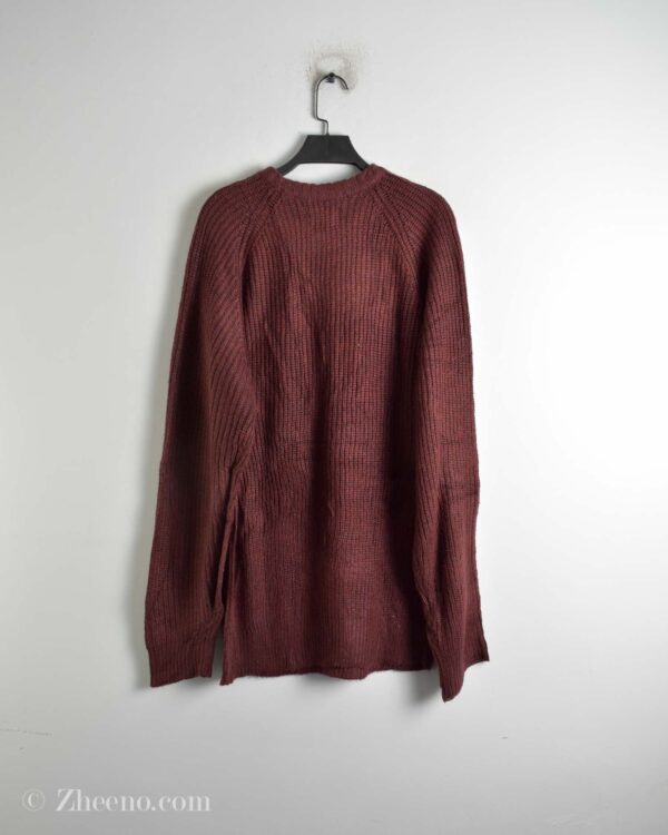 بافت وینتیج عنابی تند ساده