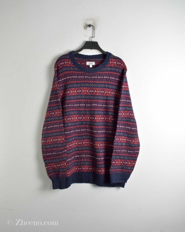 بافت وینتیج قرمز طرح دار Craft&Barrow