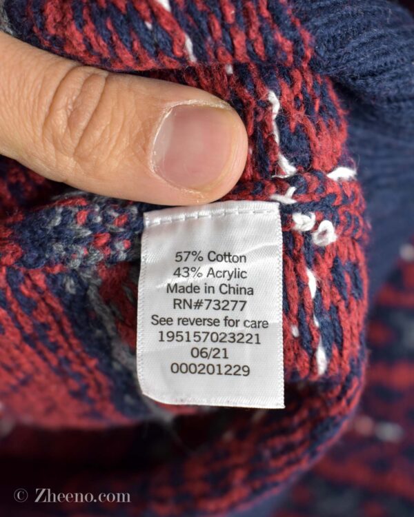 بافت وینتیج قرمز طرح دار Craft&Barrow