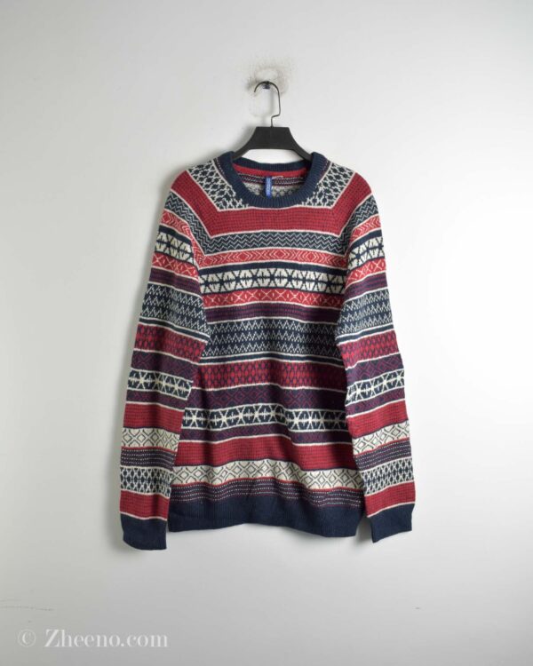 بافت وینتیج قرمز طرح دار H&M