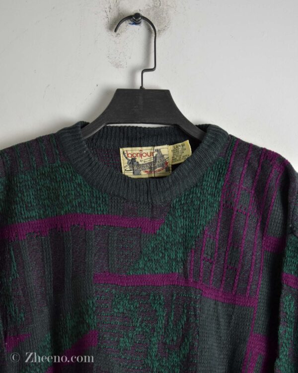 بافت وینتیج چندرنگ طرح دار Boniour