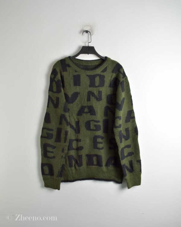 بافت وینیتیج سبز طرح دار