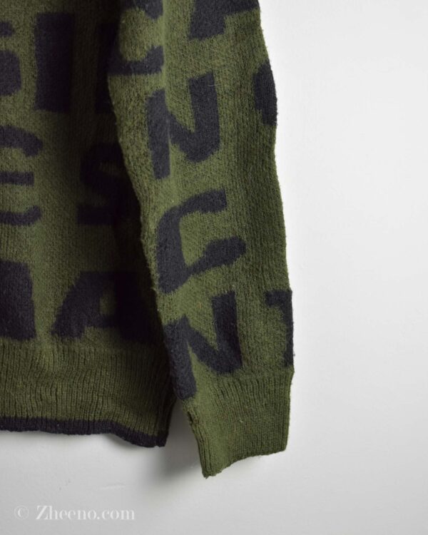 بافت وینیتیج سبز طرح دار