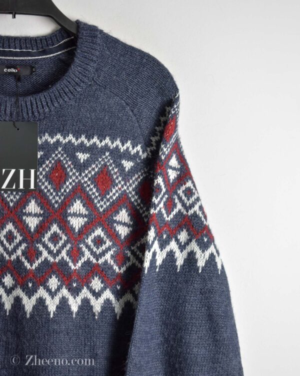 بافت وینتیج نیلی متالیک Celio