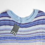 بافت وینتیج آبی طرح دار