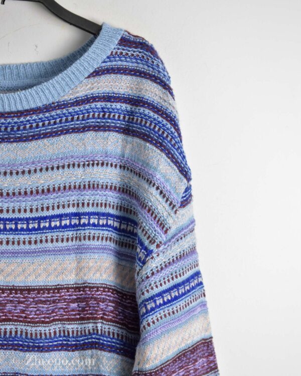 بافت وینتیج آبی طرح دار