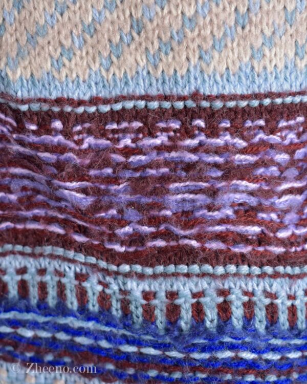 بافت وینتیج آبی طرح دار