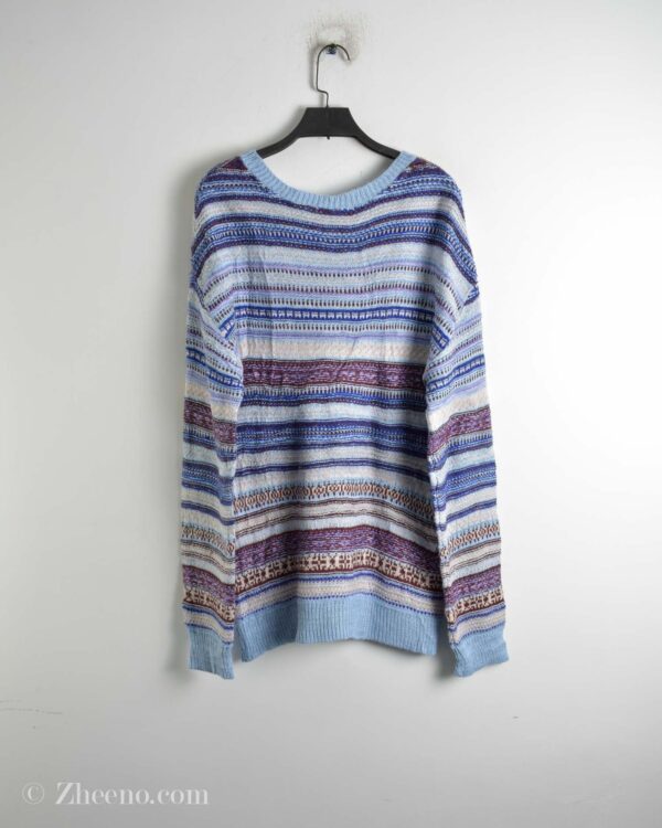 بافت وینتیج آبی طرح دار