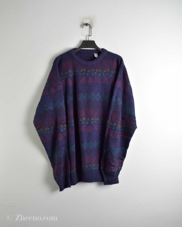 بافت وینتیج بنفش طرح دار