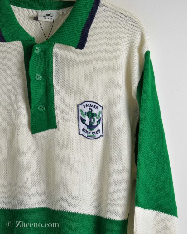 بافت وینتیج سه دکمه یقه دار Flamer