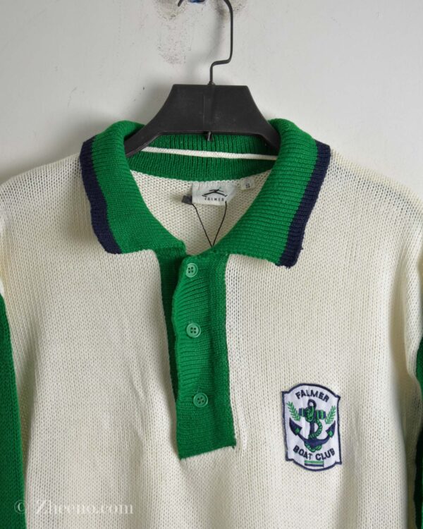 بافت وینتیج سه دکمه یقه دار Flamer