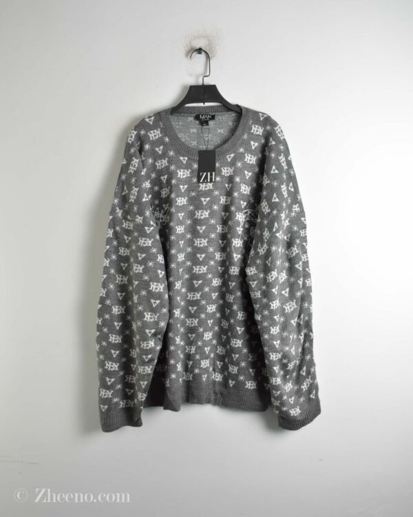 بافت وینتیج طوسی طرح دار Man