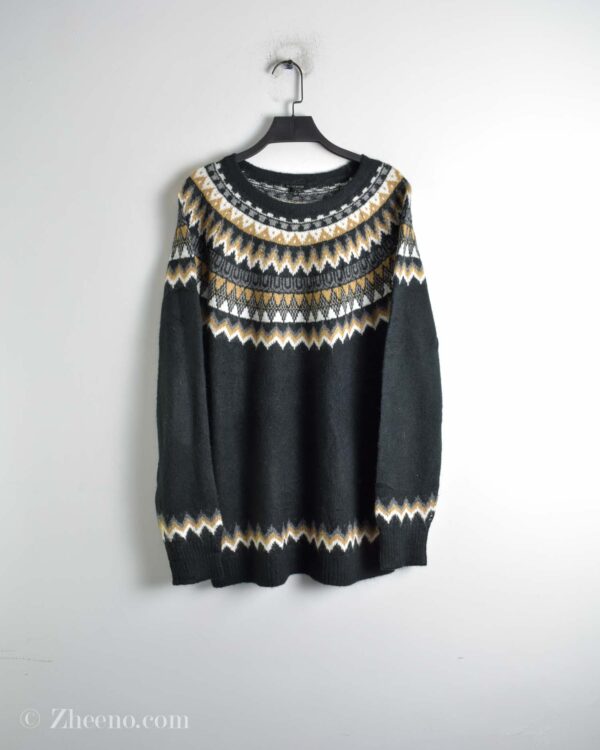 بافت وینتیج مشکی طرح دار Talbots