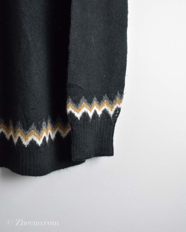 بافت وینتیج مشکی طرح دار Talbots