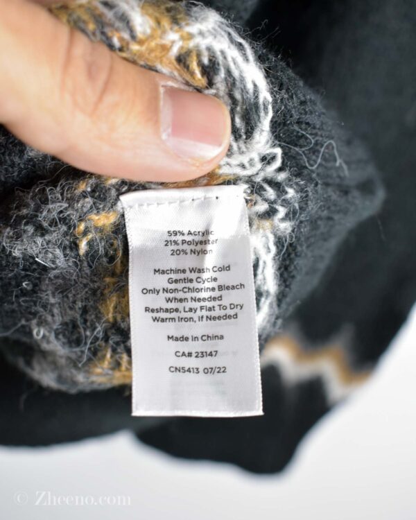 بافت وینتیج مشکی طرح دار Talbots