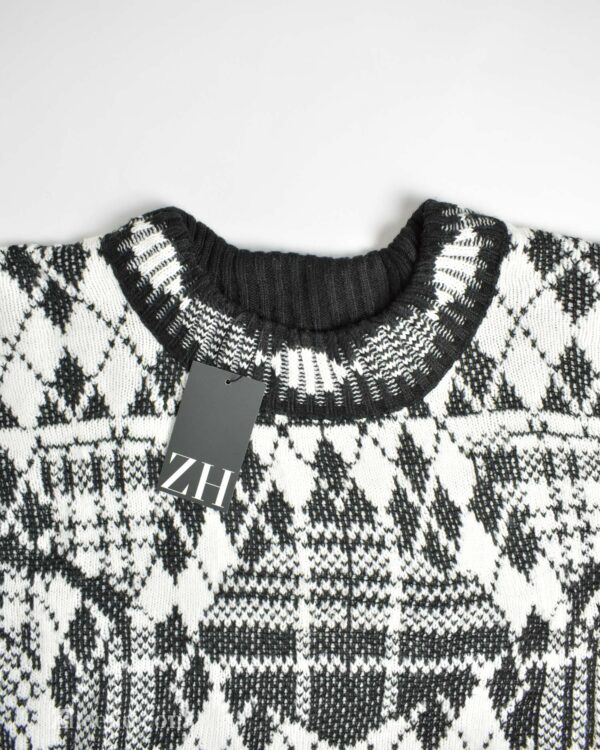 بافت وینتیج سفید مشکی