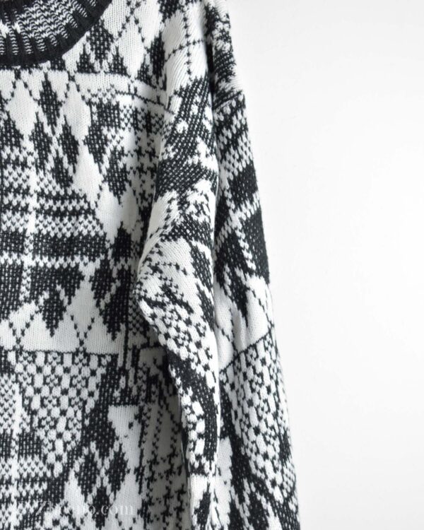 بافت وینتیج سفید مشکی