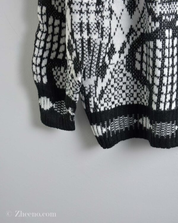 بافت وینتیج سفید مشکی