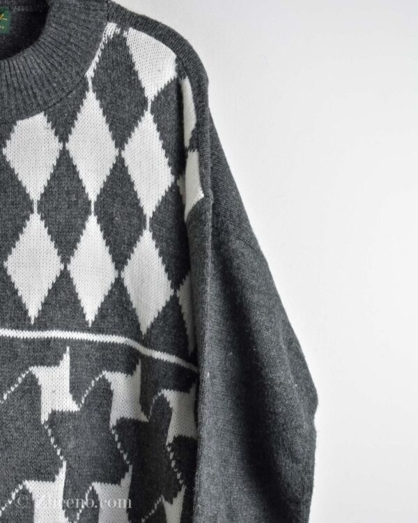 بافت وینتیج طوسی طرح دار Dama Fcott