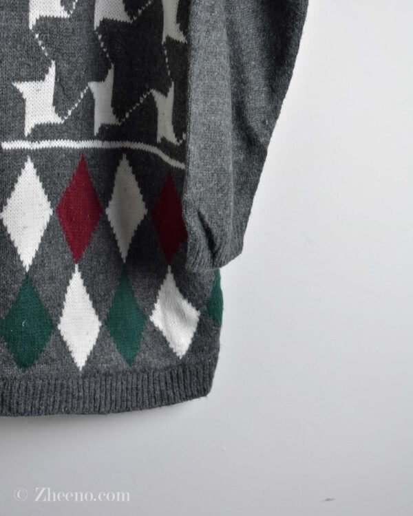 بافت وینتیج طوسی طرح دار Dama Fcott