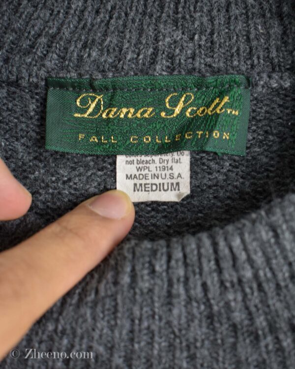 بافت وینتیج طوسی طرح دار Dama Fcott