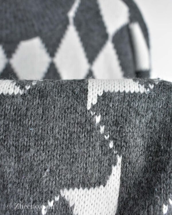 بافت وینتیج طوسی طرح دار Dama Fcott